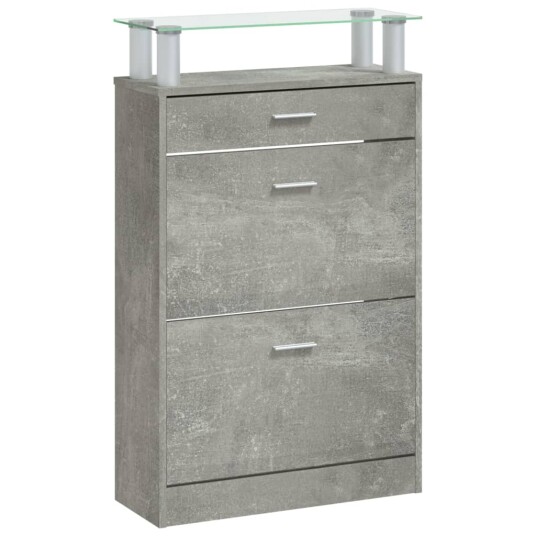 vidaXL Skoskap betonggr? 63x24x104 cm konstruert tre vidaXL Skoskap betonggr? 63x24x104 cm konstruert tre