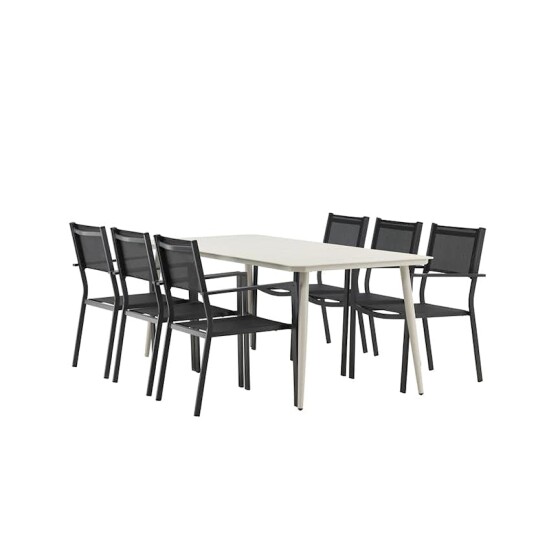 Spisegruppe Venture Home Lina med 6 Copacabana Stoler Spisegruppe Venture Home Lina med 6 Copacabana Stoler