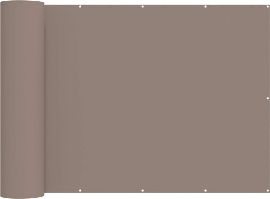 vidaXL Balkong privat skjerm 150 x 600 cm Stoff med PU belegg Gråbrun