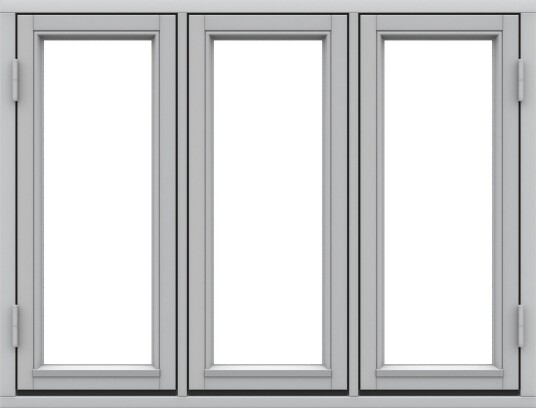 Vindu Lyssand Vinduer Sidehengslet 3-Lags 3-Rams Tre