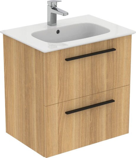 IDEAL STANDARD I.LIFE A BADEROMSMØBEL 640X460 NATURAL OAK M/SORT HÅNDTAK IDEAL STANDARD I.LIFE A BADEROMSMØBEL 640X460 NATURAL OAK M/SORT HÅNDTAK