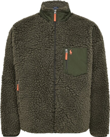 Polo Ralph Lauren Relaxed Fit Pile Fleece Jacket - COMPANY OLIVE - S