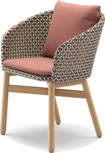 Dedon Mbrace armlenstol med teak AW6 teak 0205 chestnut 0151