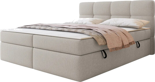 Leckersbo Komplett Sengeløsning Kontinentalseng med oppbevaring 140x200 cm - Beige