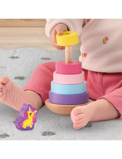 SES Creative Stacking Tower - Unicorn - Multi/patterned - ONE SIZE SES Creative Stacking Tower - Unicorn - Multi/patterned - ONE SIZE