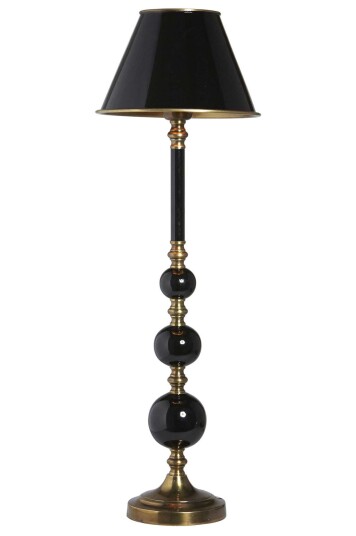 PR Home Abbey bordlampe Svart/antikmessing inkl. metallskjerm 68 cm Svart
