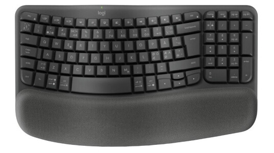 Logitech Wave Keys for Business Trådløst Ergonomisk Tastatur med Nordisk Layout - Grafitt Logitech Wave Keys for Business Trådløst Ergonomisk Tastatur med Nordisk Layout - Grafitt