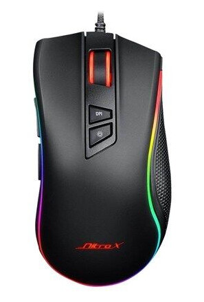Inter-Tech Nitrox GT-300+ RGB - Mus - Optisk - 8 - Svart