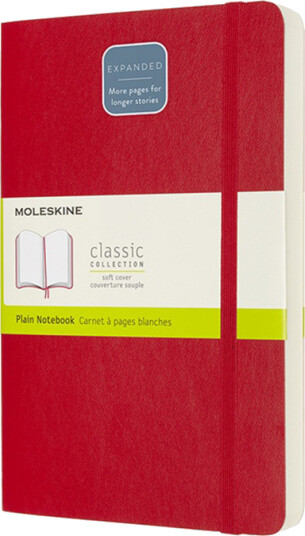 Moleskine Classic Soft Cover Expanded Red Ruled