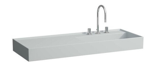 Kartell Laufen servant, 120x46 cm, høyre, matt grå