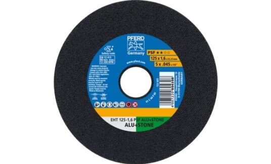 Pferd Eht 125-1,6 Psf Alu+Stone, Støpejern, Ikke-Jernholdig Metall, Plast, Aluminium, Pferd, 2,22 Cm, 12,5 Cm, 12200 Rpm, 25 Stykker