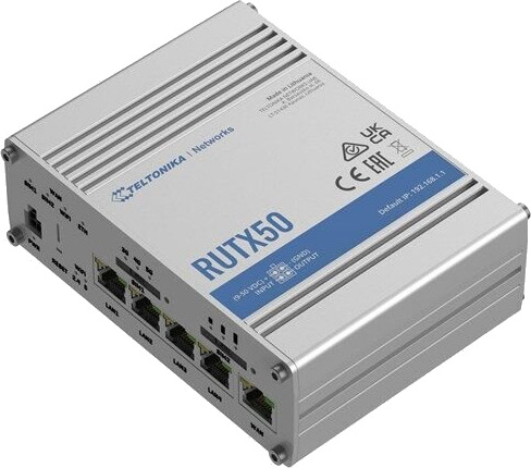 Teltonika RUTX50 Industrial 5G Router - Wireless router 802.11a/b/g/n/Wi-Fi 5 Wave 2 Teltonika RUTX50 Industrial 5G Router - Wireless router 802.11a/b/g/n/Wi-Fi 5 Wave 2