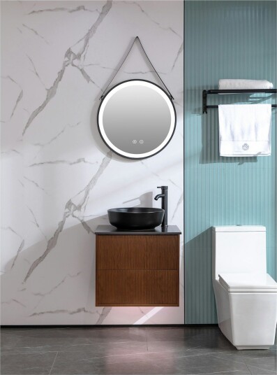 Bathlife Förtjust Servantskap 2 skuffer 60x46x50 cm Push-Open Brun Eik