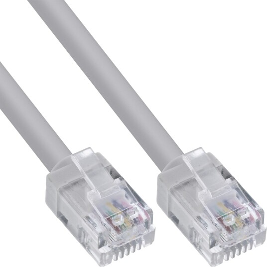 Inline® Modulær Rundkabel Rj12, Plugg/Plugg, 6-Leder 6P6c, 5 M (18745)