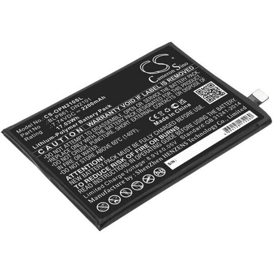 OnePlus EB2101 batteri (2200 mAh 7.74 V, Sort)