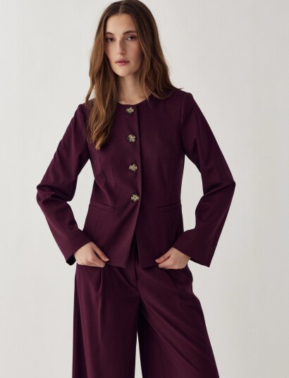 Noella N Kasaundra Ls Blazer Burgundy XXL
