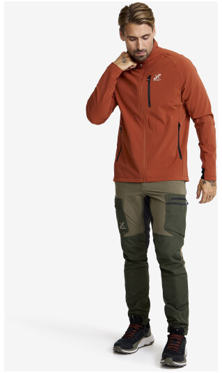 Revolutionrace Jakker Softshelljakker Exciter Light Softshell Jacket Herre Rusty Orange XL