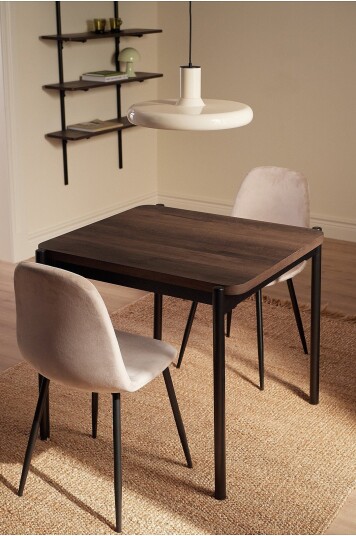 Ellos Home   Spisegruppe Gilda 2 Stolar 75x85  cm   Brun