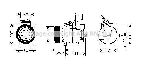 AC kompressor AVA Clever Choice MSAK431