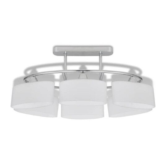 vidaXL Taklampe med ellipseformede glasskjermer 2 stk E14 vidaXL Taklampe med ellipseformede glasskjermer 2 stk E14