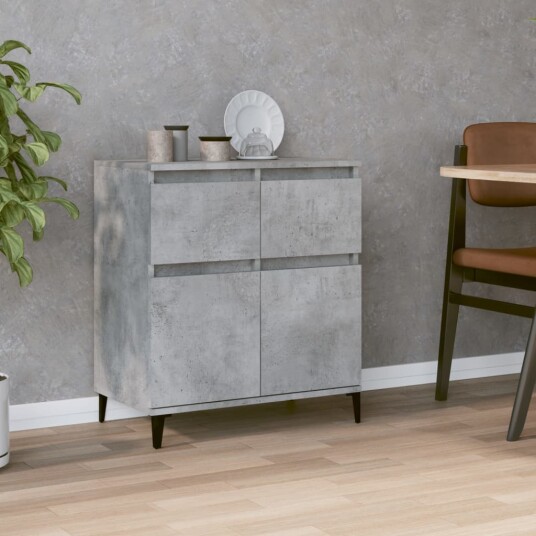 vidaXL Skjenk betonggrå 60x35x70 cm konstruert tre vidaXL Skjenk betonggrå 60x35x70 cm konstruert tre
