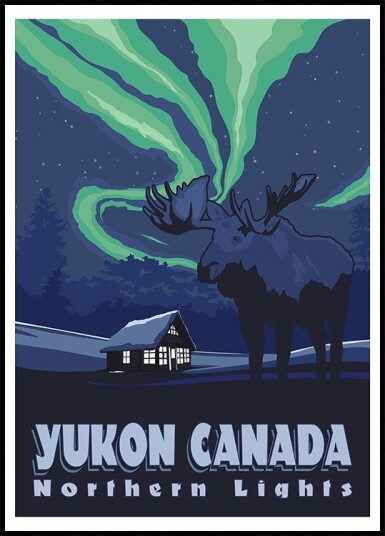 Yukon Canada Travel Print Poster Plakat / 40x50cm