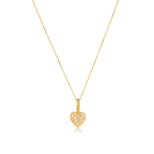 Sif Jakobs Caro Forgylt Sølv Halskjede Med Zirconia SJ-P72356-CZ-YG Sif Jakobs Caro Forgylt Sølv Halskjede Med Zirconia SJ-P72356-CZ-YG
