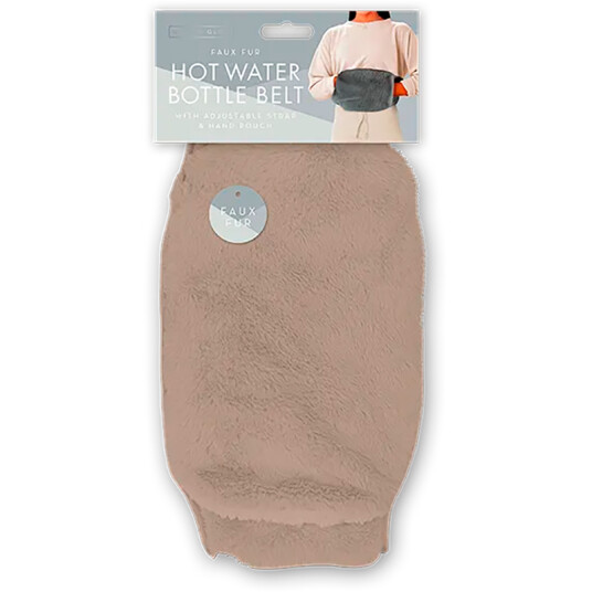 Varmepude til Mave & Lænd Faux Fut Hot Water Bottle Belt BRUN
