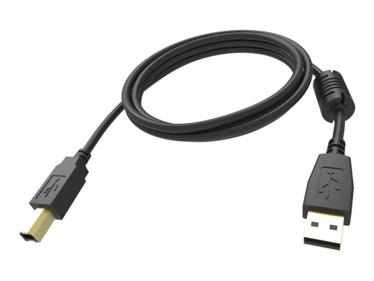 VISION USB 2.0 Kabel USB til B 5 m - Svart VISION USB 2.0 Kabel USB til B 5 m - Svart