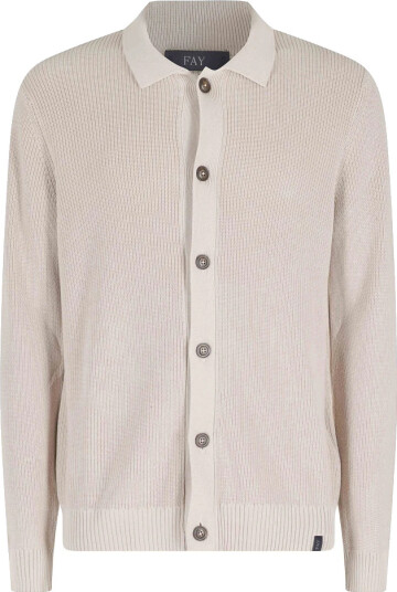 Fay Herre Strikkevarer Beige M, Fay Herre Strikkevarer Beige M,