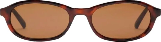 Mango Semi Transparent Frame Sunglasses Brown ONE SIZE