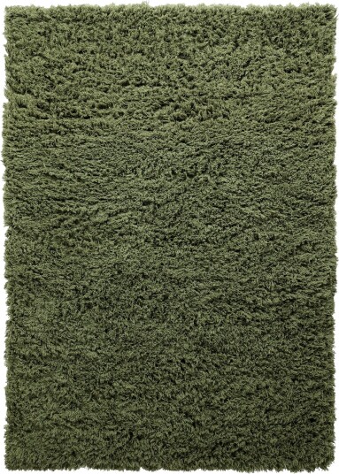 Ryetepper Fassale Hand Woven Wool Shaggy mosegrønn Størrelse: 240 x 340 cm