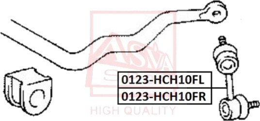 stang, stabilisator ASVA 0123-KCH10FL