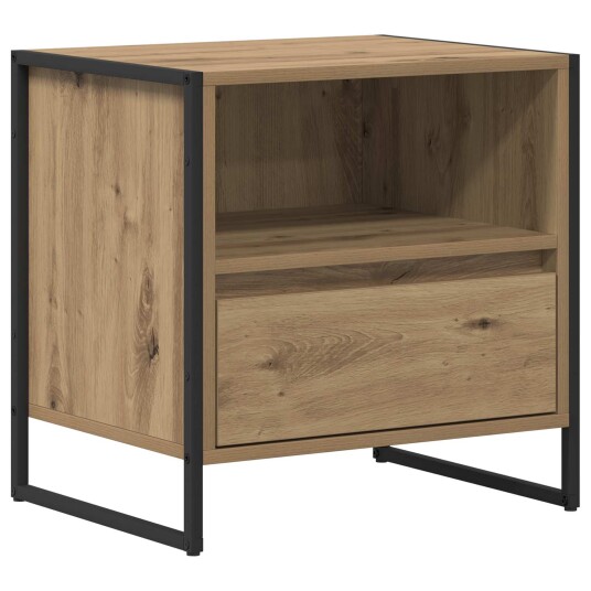 Nattbord 2 pcs Kunstnerisk Eik 50 x 39,5 x 50 cm Konstruert tre