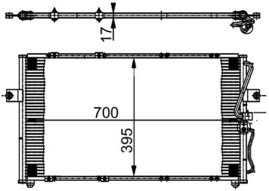 Kondensator, klimaanlegg MAHLE AC 379 000S Kondensator, klimaanlegg MAHLE AC 379 000S