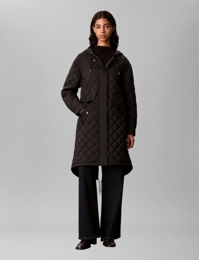Calvin Klein Jeans Lw Long Quilted Liner Jacket Black XL