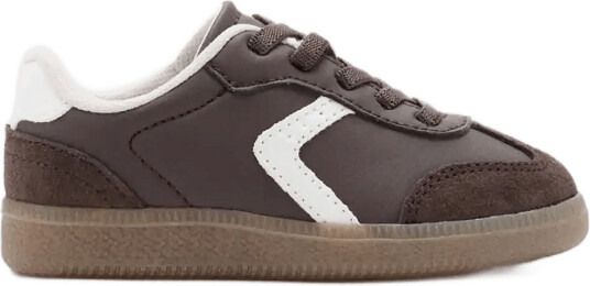 Mango Two Tone Trainers With Leather Details Brown 30