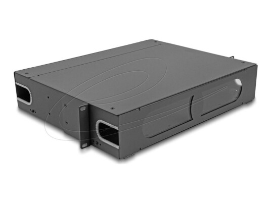 Delock - Pluggbord (Blankt) - With Viewing Window Unequipped - Sc X 48 Lc X 96 - Mørk Grå - 2U - 19"