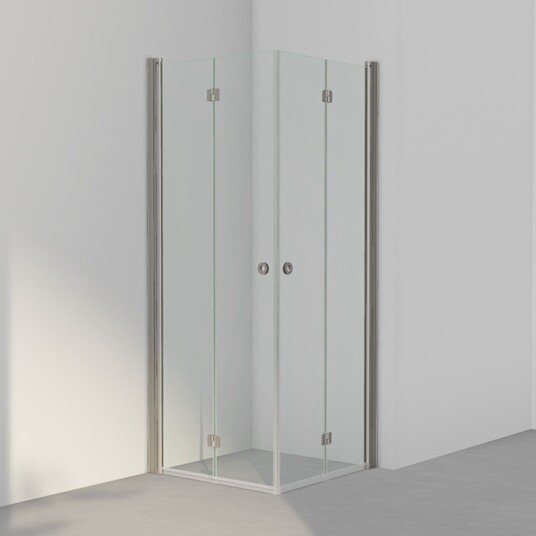 INR Iconic Nordic Rooms Dusjhjørne Linc Angel Flex Standardmål Stone / 80x80cm Klart Glass