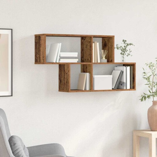 Vegghylle Gamle tre 100x20x53 cm Ingeniørtre