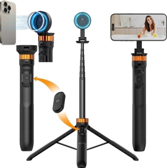 Selvpinner Kf Kijek Selfie Stick Stativ 162 Cm Med Magnet Magsafe Telefon/Smarttelefon + Fjernkontroll / Kf09.139