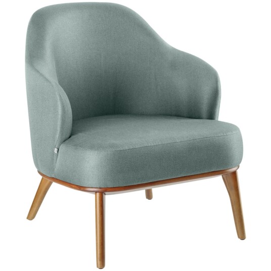 VEGA Lenestol Gustav; 70x78x79 cm BxDxH; Sete Lyseblå Ramme Lysebrun