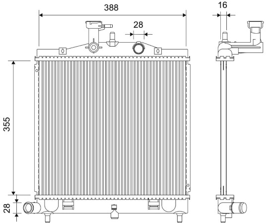 VALEO 701185 Radiator motorkjøling
