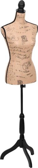  Skredderbyste dame svart brun jute