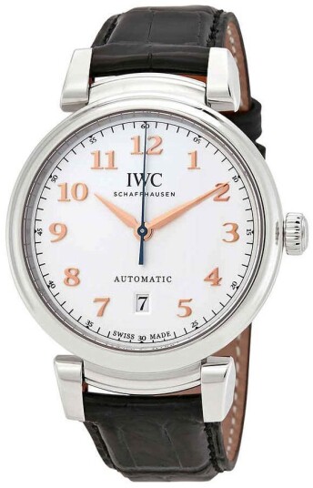 IWC Herreklokke IW356601 Da Vinci Sølvfarget/Lær Ø40 mm