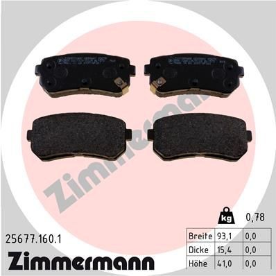 Bremseklosser ZIMMERMANN 25677.160.1 Bremseklosser ZIMMERMANN 25677.160.1
