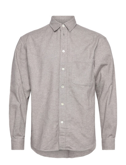 Garment Project Relaxed Long Sleeved Shirt   Light   Grey   L