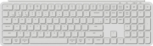 Keychron B6 Pro - Tastatur - Ultra-Tynn - 100% - Full Size - Trådløs - 2.4 Ghz, Usb-C, Bluetooth 5.2 - Elfenbenhvit