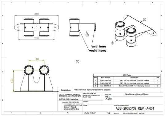 UNICOL 150mm deep CTT11015 wall tie UNICOL 150mm deep CTT11015 wall tie
