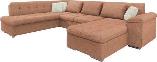 Dynir Sofa med Sjeselong og Divan 4 seter   Brun/Beige